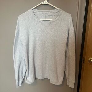 Abercrombie and Fitch Gray Waffle Knit Long Sleeve